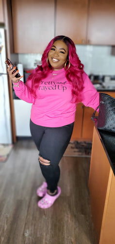 Pretty & Prayed Up Logo PINK Sweatshirt
