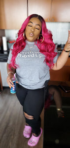 Pretty & Prayed Up Logo GRAY Tee
