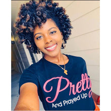 Load image into Gallery viewer, Pretty And Prayed Up Signature Tee- Black/PINK
