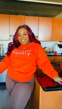 Load image into Gallery viewer, Pretty &amp; Prayed Up Logo ORANGE Sweatshirt
