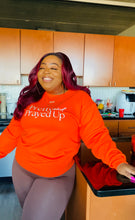 Load image into Gallery viewer, Pretty &amp; Prayed Up Logo ORANGE Sweatshirt