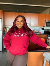 Load image into Gallery viewer, Pretty &amp; Prayed Up Logo RED Hoodie