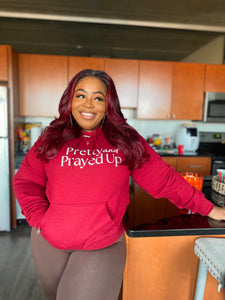 Pretty & Prayed Up Logo RED Hoodie